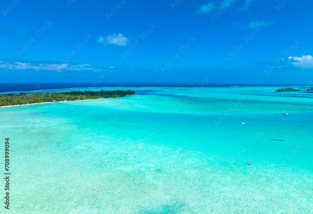 Bora Bora paradise by drone, French Polynesia