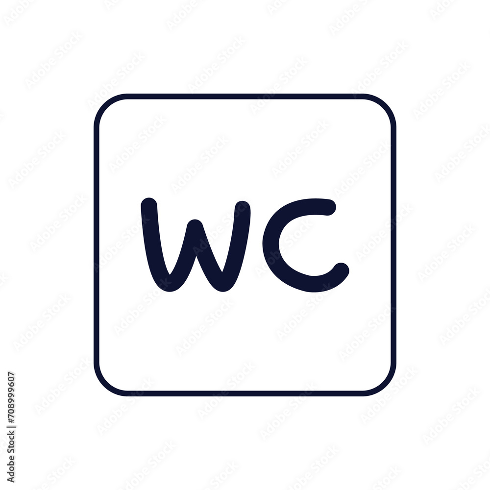 Restroom, toilet, wc, bathroom sign, icon illustration Restroom, toilet, wc, bathroom sign, icon illustration