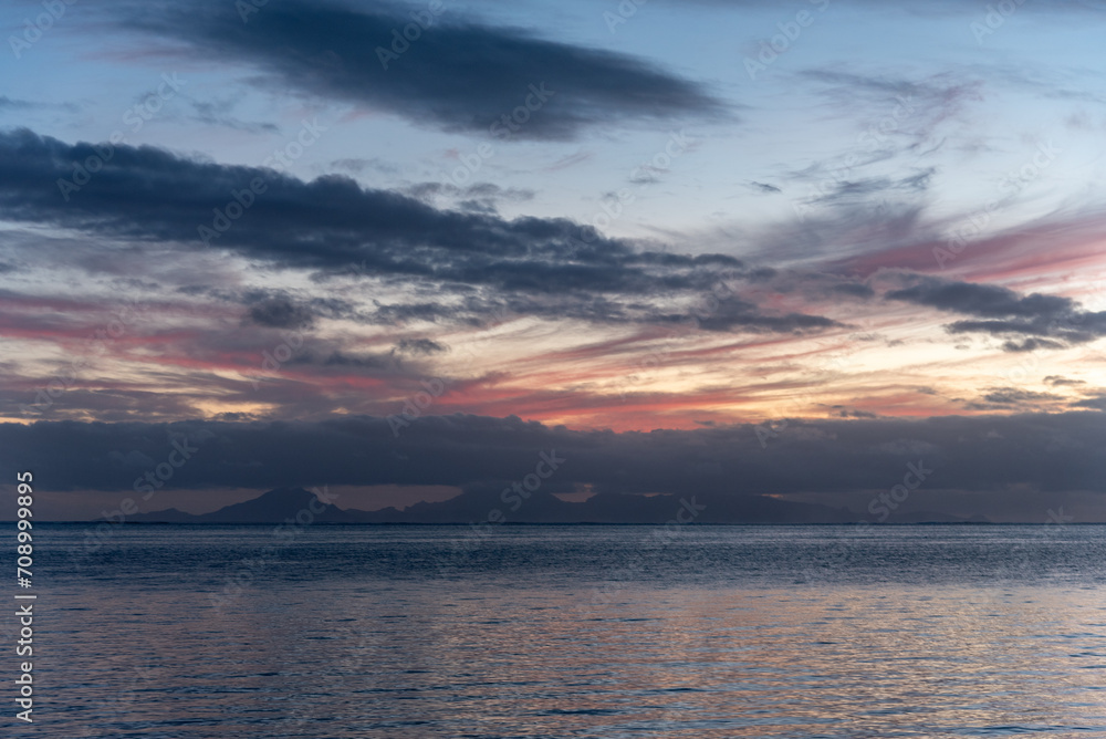 Sunset in Huahine, French Polynesia Sunset in Huahine, French Polynesia