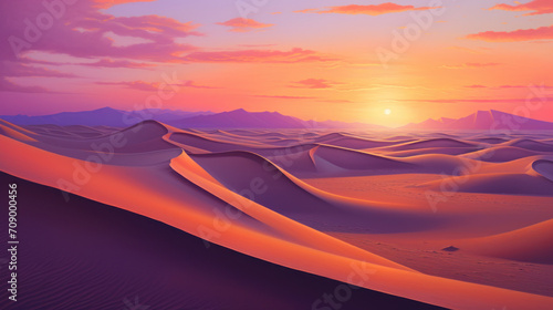 Mesmerizing hues of a desert sunset