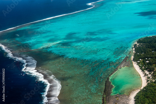 Bora Bora aerial view, French Polyneisa
