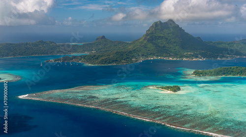 Bora Bora aerial view, French Polyneisa