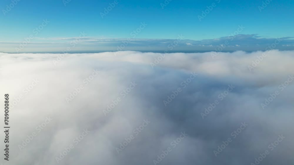 Aerial Transition: Flying above the sky and diving into the clouds Aerial Transition: Flying above the sky and diving into the clouds