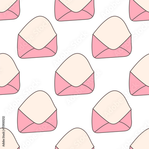 valentine's day envelope date love pattern textile