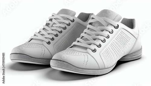 An isolated pair of sneakers against a white background