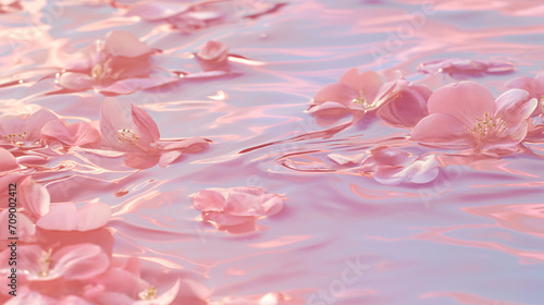 pink blossom in water