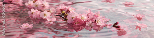 pink blossom in water