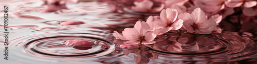 pink blossom in water