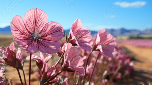 Pink flowers in the field UHD wallpaper
