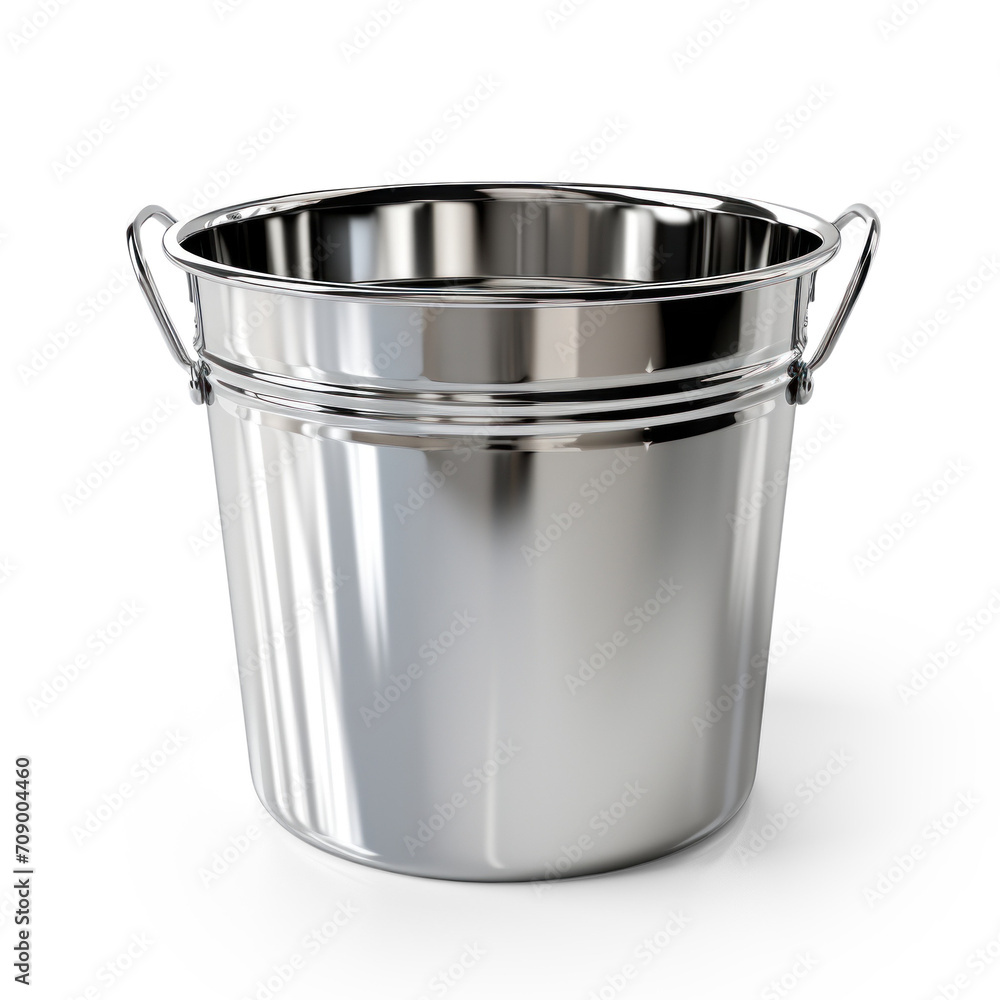 silver shiny metal bucket with two handles for ice and champagne isolated on transparent background, png silver shiny metal bucket with two handles for ice and champagne isolated on transparent background, png