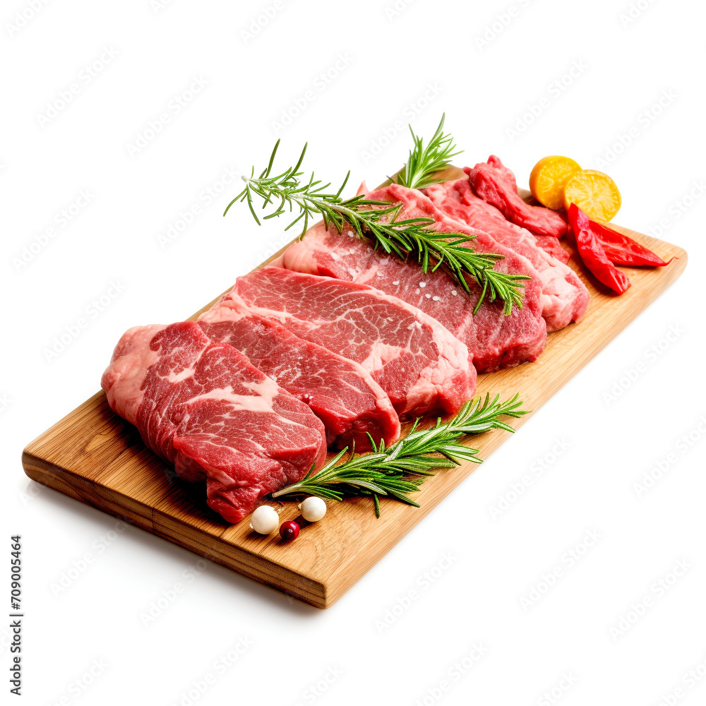 raw meat on a cutting board