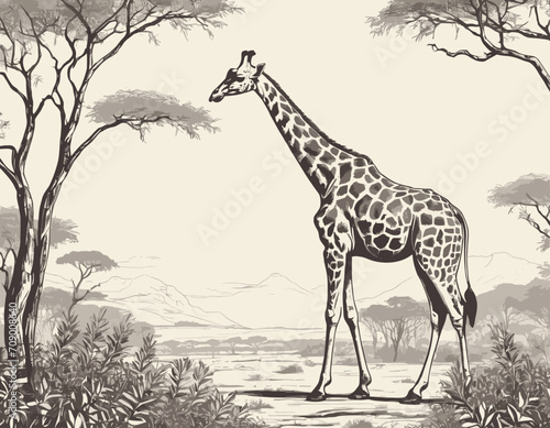 South African giraffe or Cape giraff