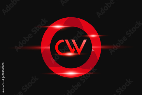 Free Download CW Red logo Design. Vector logo design for business. - GFXLoad