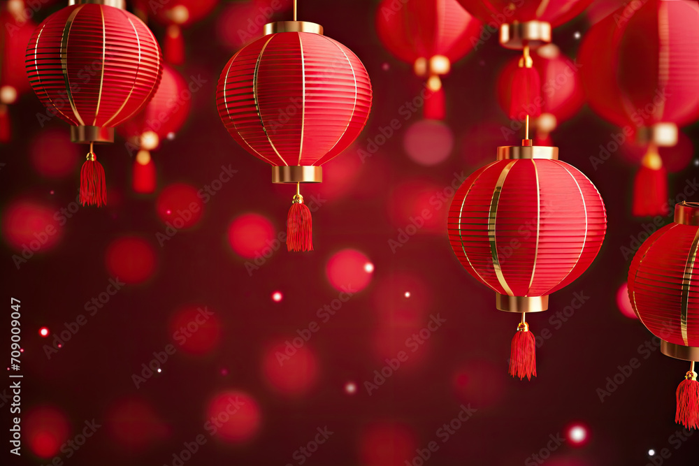 Red Chinese lanterns on a dark background. This asset is perfect for Chinese New Year or Asian-themed designs, festive decorations, cultural events, or traditional celebrations. Red Chinese lanterns on a dark background. This asset is perfect for Chinese New Year or Asian-themed designs, festive decorations, cultural events, or traditional celebrations.