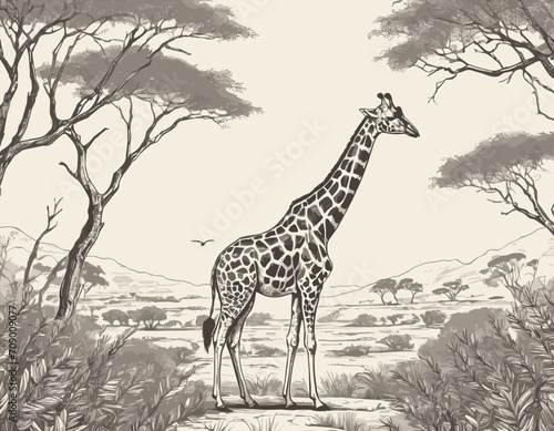 South African giraffe or Cape giraff