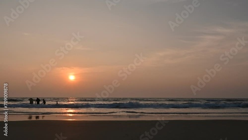 4K Time lapse footage of Sunset over Arabian sea gokarna Kumta Karnataka photo