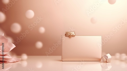 A pink leather wallet  photo