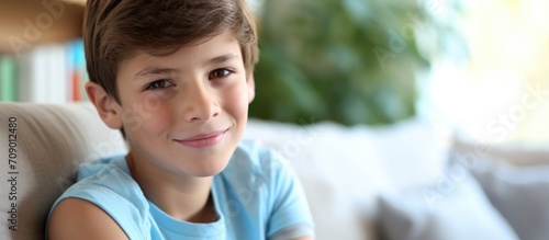 Boy aged 11-12 received HPV vaccine for protection against HPV cancer. photo
