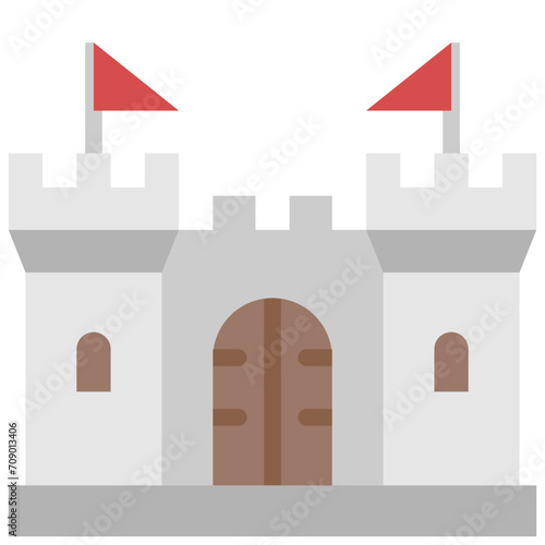 fortress flat icon