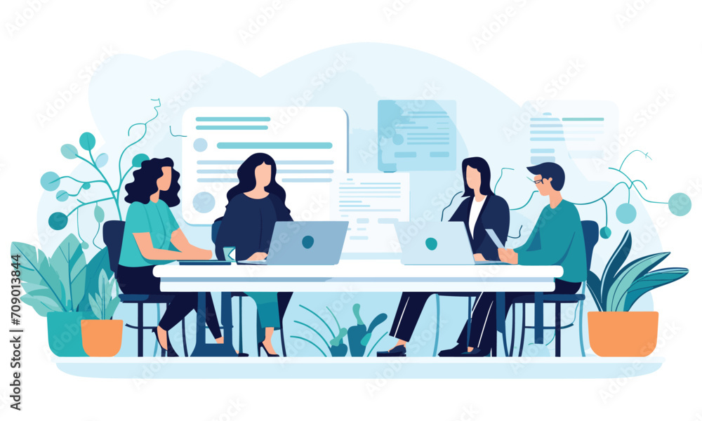 vector flat people on business teamwork illustration flat illustration vector flat people on business teamwork illustration flat illustration