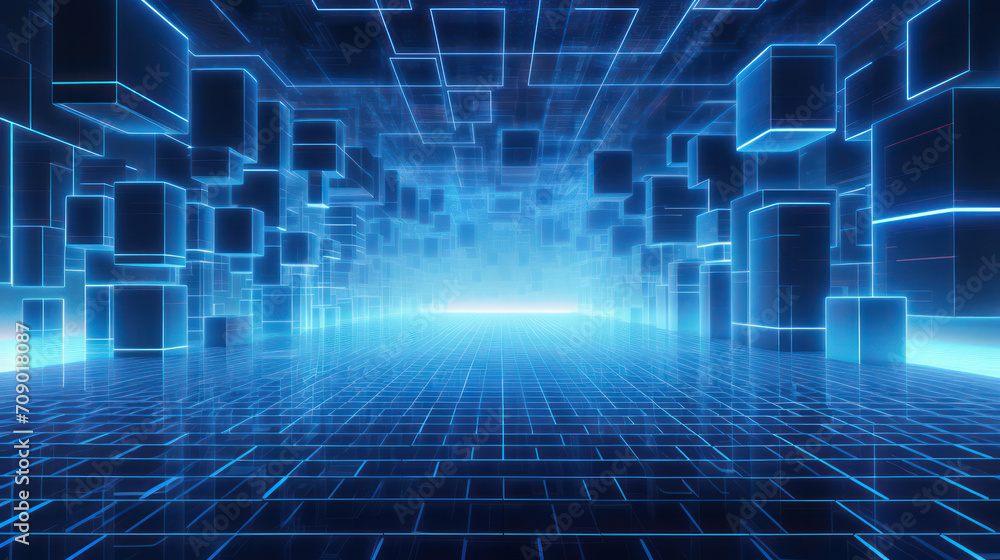 Abstract Futuristic Blue Light Line: A Technological Journey into the Virtual Horizon Abstract Futuristic Blue Light Line: A Technological Journey into the Virtual Horizon