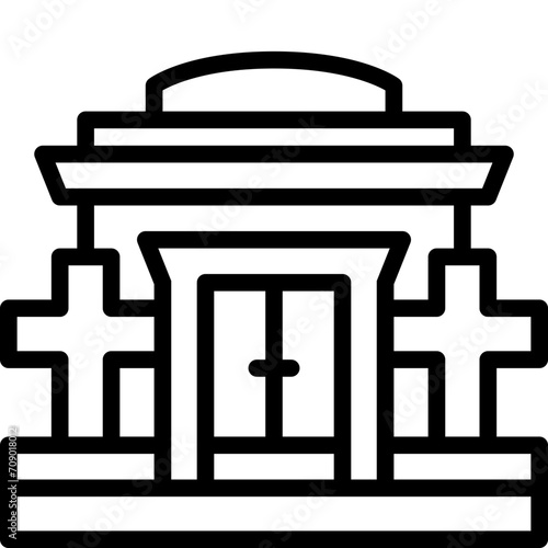 mausoleum line icon