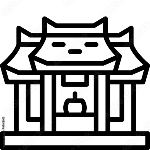 shrine line icon