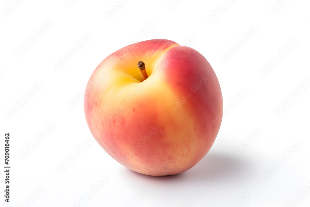 Ripe peach isolated on white background. Clipping path included. Ripe peach isolated on white background. Clipping path included.
