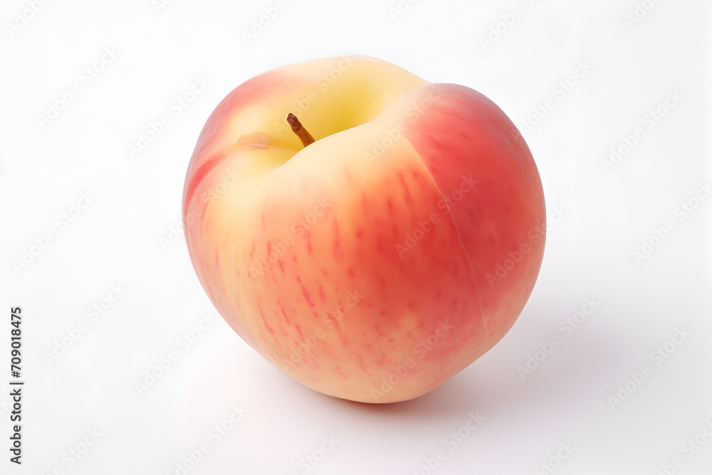 Ripe peach isolated on white background. Clipping path included. Ripe peach isolated on white background. Clipping path included.