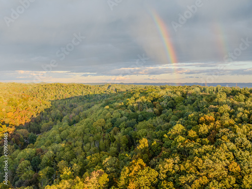 Sunset Rainbow over Coopers Rock