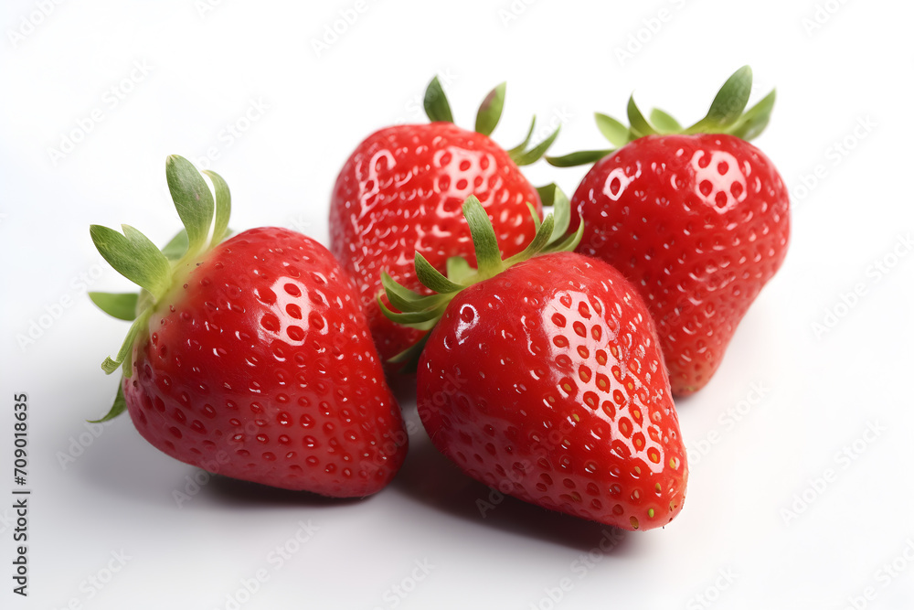 Strawberry isolated on white background. Fresh strawberries on white background Strawberry isolated on white background. Fresh strawberries on white background