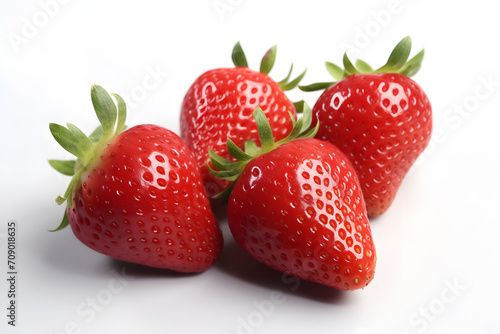 Strawberry isolated on white background. Fresh strawberries on white background