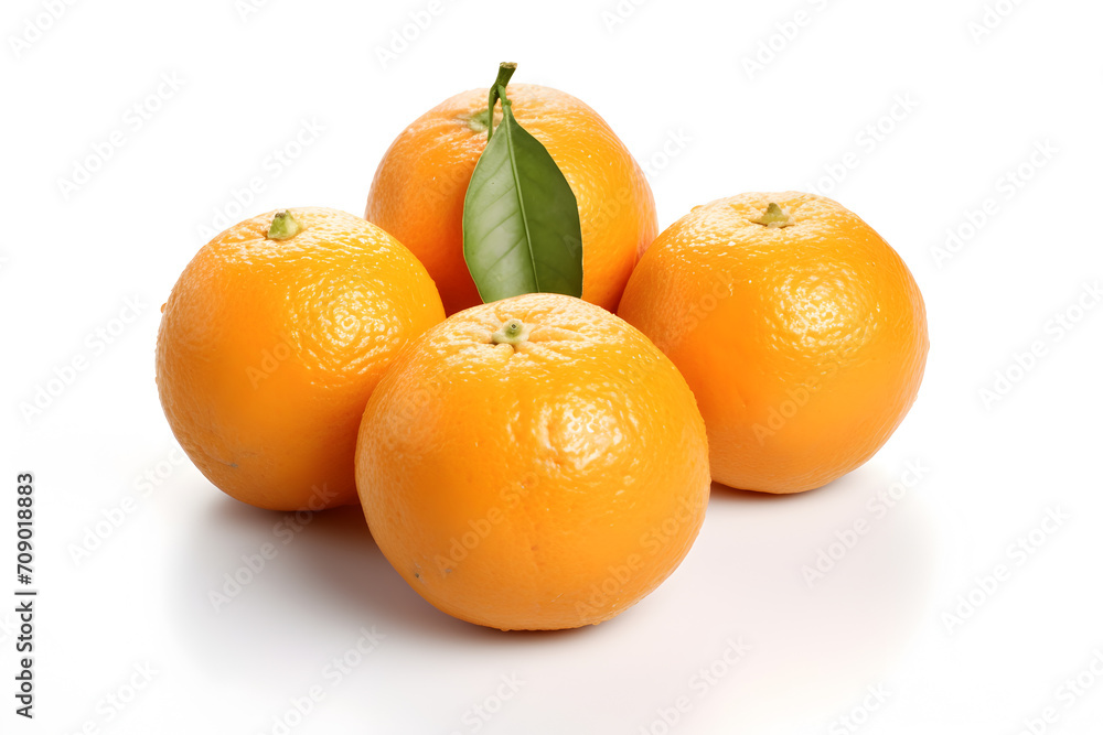 Tangerine, Oranges with leaves isolated on white background. Clipping path included. Tangerine, Oranges with leaves isolated on white background. Clipping path included.