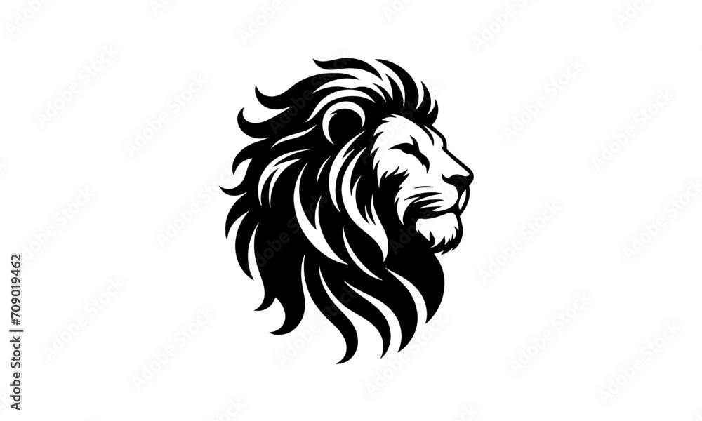 mascot lion face logo ,black and white lion face logo , lion face mascot logo