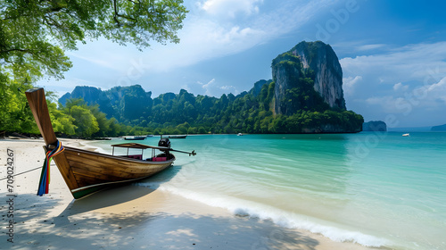Thailand beach and boat © toomi123
