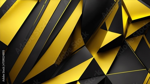 Wallpaper Mural Black and deep Yellow abstract modern Geometric shapes background Torontodigital.ca