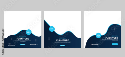 Modern furniture social media post instagram banner template 