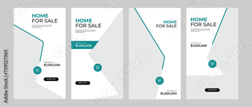 Modern real estate social media instagram story design template 