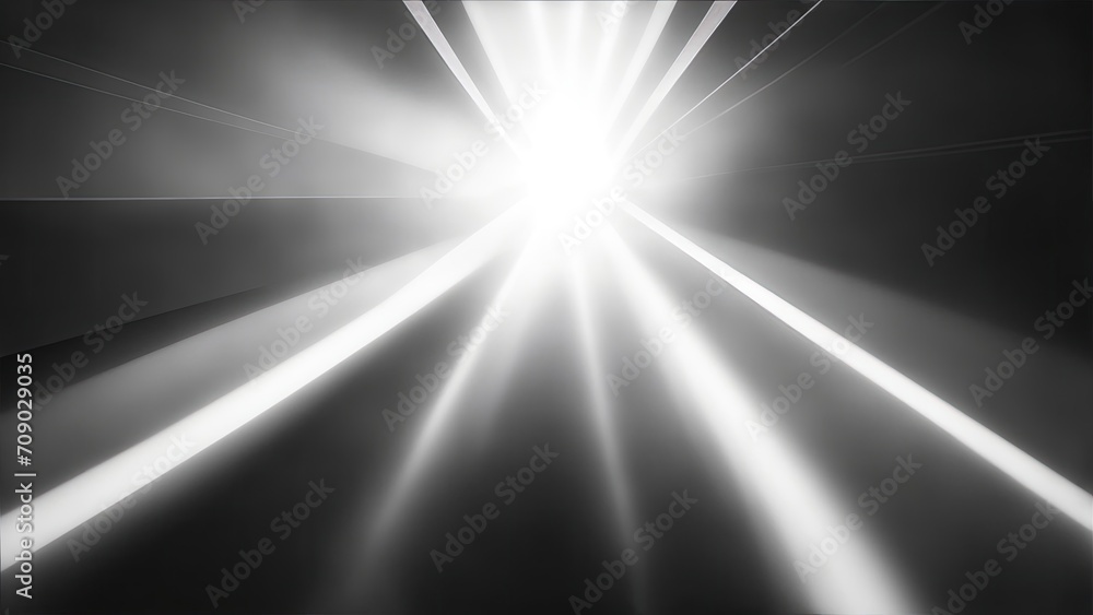Gray light rays with geometric shapes background Gray light rays with geometric shapes background