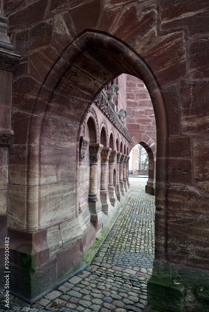 Fototapeta premium Basel Minster exterior of the apse, Switzerland