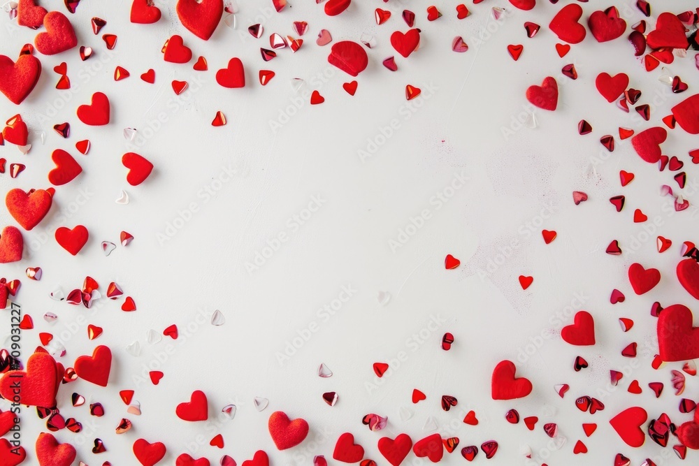red hearts background for Valentine's day theme