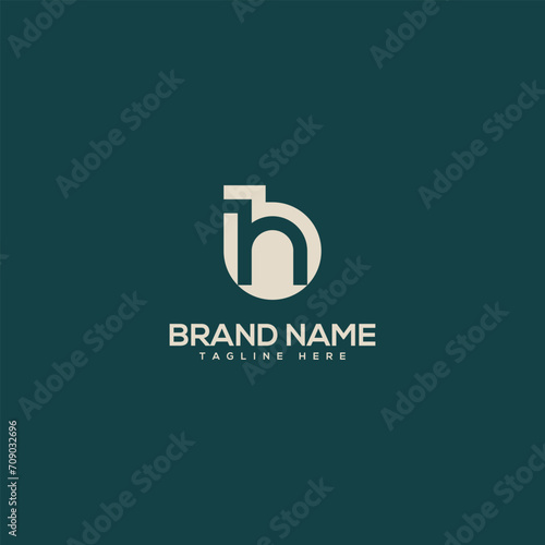 Monogram professional unique letter BN NB logo design template. Initials Business logo.