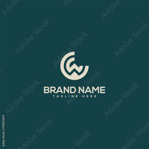 Monogram professional unique letter CW WC logo design template. Initials Business logo. Free Download Monogram professional unique letter CW WC logo design template. Initials Business logo. - GFXLoad