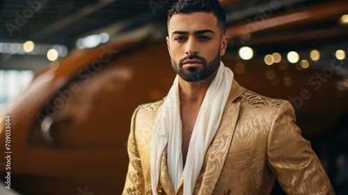 Arabic man in traditional Arabic clothes