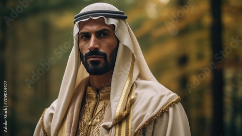 Arabic man in traditional Arabic clothes