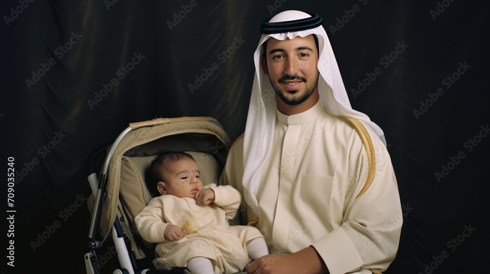 Arabic man in traditional Arabic clothes