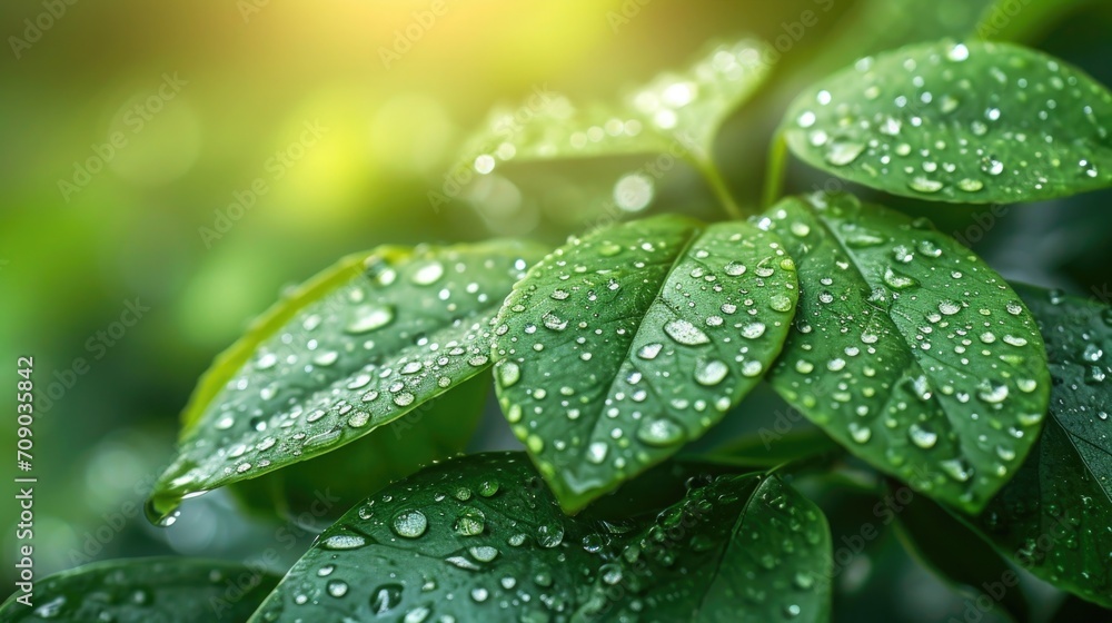 leaf with water drops leaf with water drops