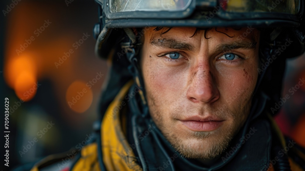 Firefighter portrait photograph Firefighter portrait photograph