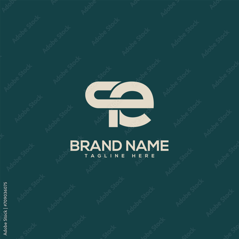 Obraz premium Monogram professional unique letter QE EQ logo design template. Initials Business logo.
