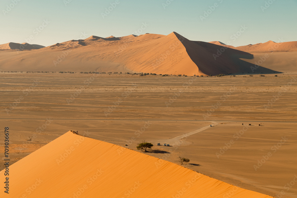 View from the top of Dune 45 in Namibia, Sossusvlei national park